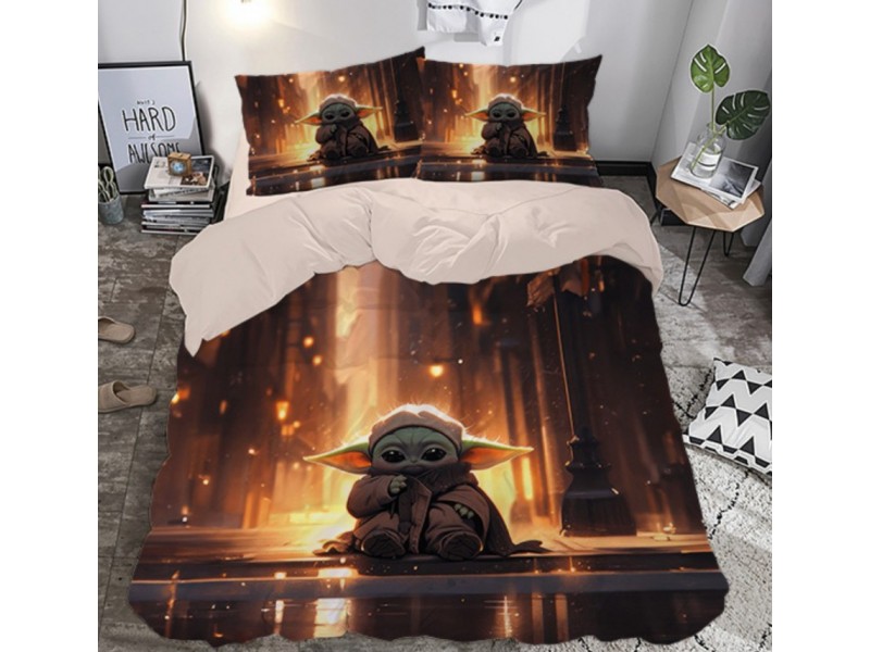 Двоен спален комплект 3D eфект - Yoda | StarWars 2