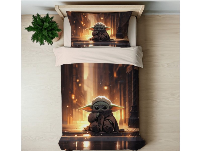 Детски спален комплект 3D eфект - Yoda | StarWars 2