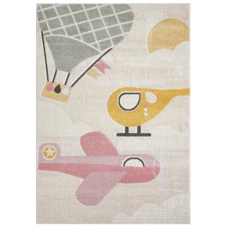 Детски килим в бежова гама САМОЛЕТИ 160 х 230 см.