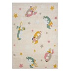 Детски килим в бежова гама РАКЕТИ 160 х 230 см.