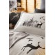 Двоен спален комплект от 100% памук Naturaleza в бяло и черно