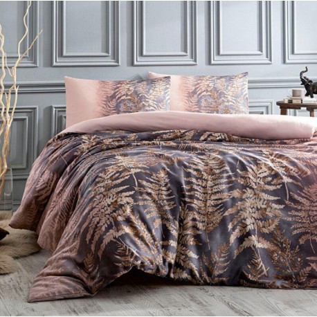 Двоен спален комплект от 100% памук Naturaleza в бяло и черно