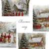 Комплект 4 броя декоративни калъфки -Chrismas song