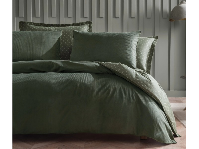Луксозен двоен спален комплект от кадифе и памучен сатен Arvin