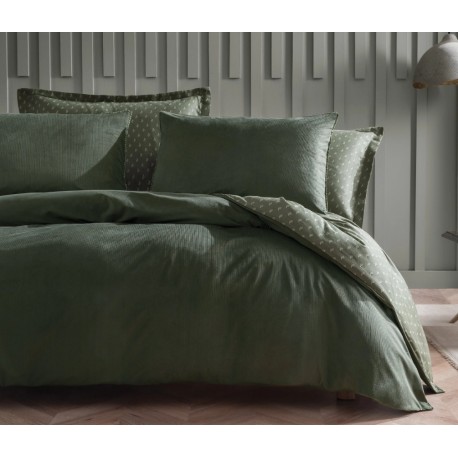 Луксозен двоен спален комплект от кадифе и памучен сатен Arvin