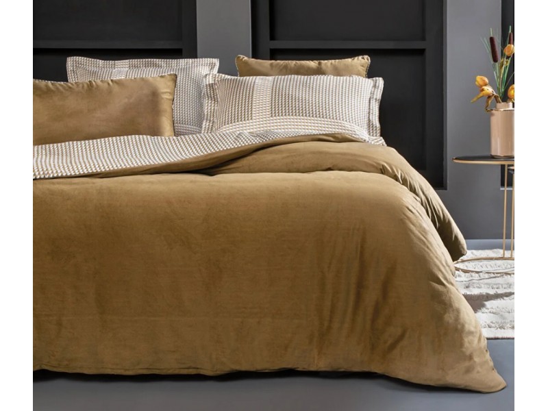 Луксозен двоен спален комплект от кадифе и памучен сатен ESTE