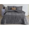 Комфортна двойна мека завивка комплект с калъфки- сива