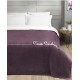 Pierre Cardin памучно одеяло 200x220 см. с лого - лилаво