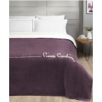 Pierre Cardin памучно одеяло 200x220 см. с лого - лилаво