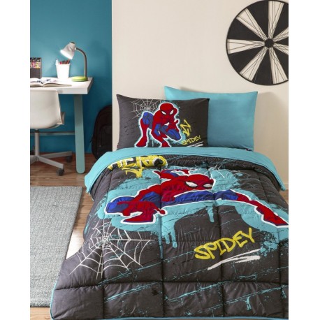 Детски комплект с олекотена завивка Spiderman Street