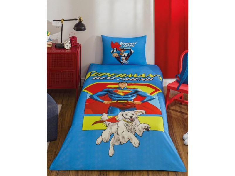 Детски спален комплект лицензиран Superman Best Friend