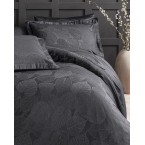 Двоен комплект от памучен сатен жакард Linden 2 черен