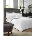 Двоен комплект от памучен сатен жакард Linden 2 бял