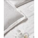 Двоен комплект от памучен сатен жакард Linden бял
