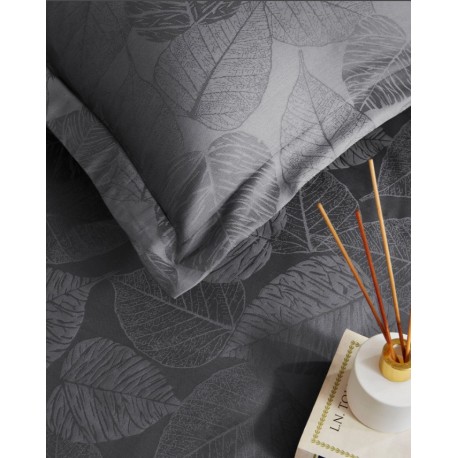 Двоен комплект от памучен сатен жакард Linden 2 СИВ