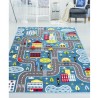 Детски килим за игри 160х230 см. ROADS син