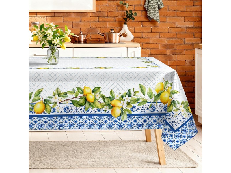 Покривка за маса с лимони – италиански стил и свежо лятно излъчване