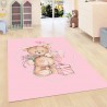 Детски килим с ефект на рисунка TEDDY розов 150 х 230 см.