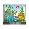Детски пердета 3D, комплект Динозаврите