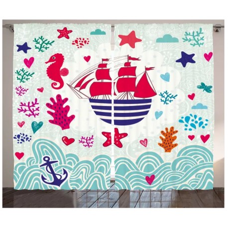 Детски пердета 3D, комплект 56125