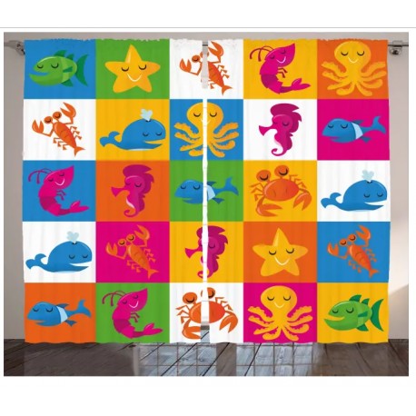 Детски пердета 3D, комплект 2030