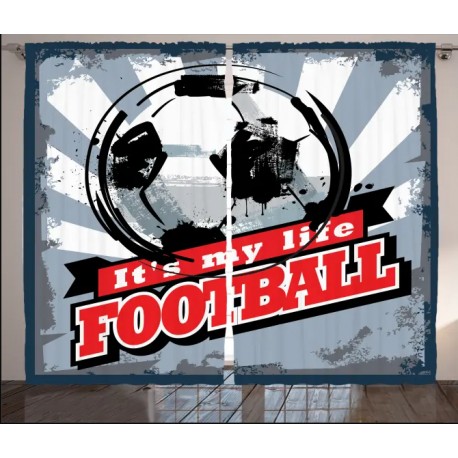 Детски пердета 3D, комплект Football 2