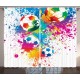 Детски пердета 3D, комплект Football 3