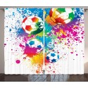 Детски пердета 3D, комплект Football 3