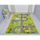 Детски килим за игри 140х200 см. ROADS зелен