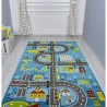 Детски килим за игри 160х230 см. ROADS син